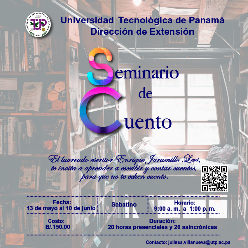 Seminario de Cuento UTP Panamá, inicia el 13 de mayo de 2023