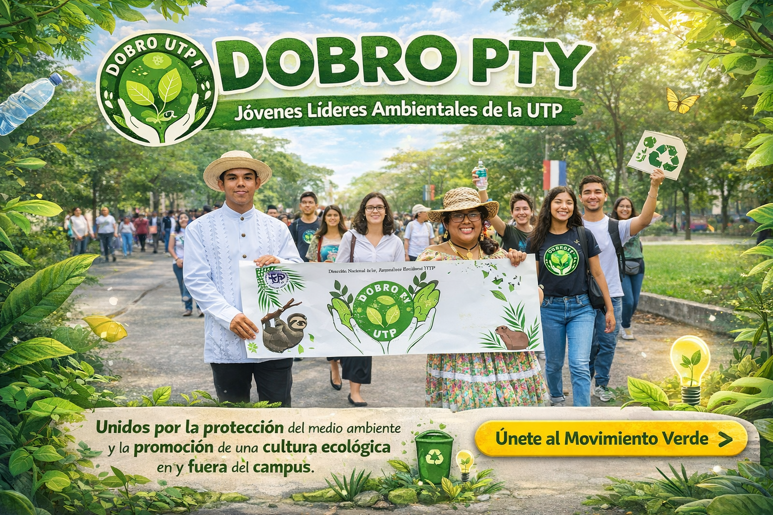 Afiche de Dobro PTY Jóvenes Líderes Ambientales de la UTP