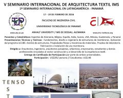 V Seminario Internacional de Arquitectura Textil IMS