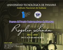 Afiche Semana del Premio Centroamericano de Literatura Rogelio Sinán.