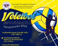 Voleibol Estudiantil, Temporada 2024, Dirección Ejecutiva de Deportes, Vicerrectoría de Vida Universitaria, para estudiantes 