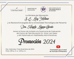Ceremonia de Graduación del Centro de Tele Educación Dr. Víctor Levi Sasso y el Diplomado en Habilidades Administrativas  PROM 2024