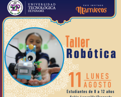 Universidad Tecnológica de Panamá - UTP, Editorial Tecnológica, taller robótica, niños, Feria Internacional del Libro de Panamá, ATLAPA, 2025