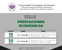 Charlas, Prestaciones Económicas, personal administrativo UTP, Envejecimiento Saludable, Bienestar y Relaciones Laborales, CSS