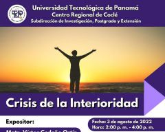 Conferencia de Crisis de la Interioridad a darse de 2:00 pm a 4:00 pm