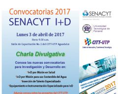 Convocatorias 2017 SENACYT I+D