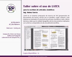 Taller sobre el uso de LATEX para la escritura de Artículos Científicos
