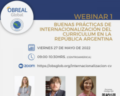Webinar "Buenas prácticas de Internacionalización del currículum en la República Argentina"