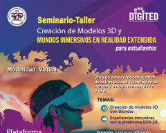 Seminario-Taller: Creación de Modelos 3D y Mundos Inmersos en Realidad Extendida