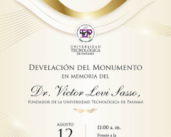 UTP, DEVELACIÓN, MONUMENTO, MEMORIA, DR. VÍCTOR LEVI SASSO, ANIVERSARIO