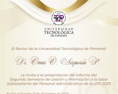 Invitación a Informe de Gestión del segundo Trimestre y el Premio a la Labor Sobresaliente 