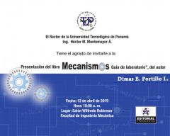 Presentación del libro Mecanismos  Guía de laboratorio, del autor Dimas E. Portillo L.