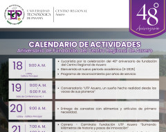 Calendario de Actividades del Centro Regional de Azuero 