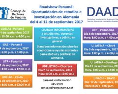 Roadshow Panamá: Oportunidades de estudio e investigación en Alemania