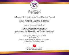 Acto de Reconocimiento por Años de Servicios en la Institución Universidad Tecnológica de Panamá - UTP, aniversario, actividades, reconocimiento, servicio, pines,45 aniversario, 2026