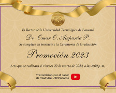 Invitación a la Ceremonia de Graduación Promoción 2023