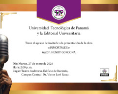 Invitación a la Presentación de la Obra: Inmortales por el autor Henry Gorgona