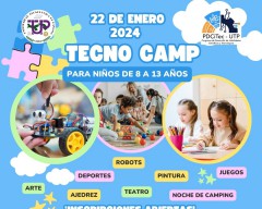 tecno Camp para niños de 8 a 13 años 
