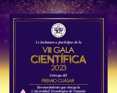 VIII Gala Científica 2023, 24 de noviembre, en el teatro auditorio de la utp, hora 6:00 pm