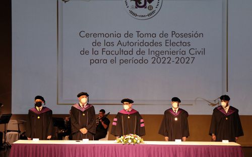 Toma de posesión de las nuevas autoridades de la Facultad de Ingeniería Civil, para el periodo 2022-2027.