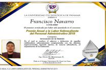 Ing. Francisco Navarro, de la Dirección de Investigación en la Categoría Innovación en la Gestión 