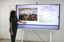 Lic. Jennifer Rivas explica su propuesta de buenas prácticas de almacenamiento