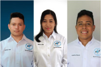 José Araúz, Celine Quintero y Bryan Cubilla.