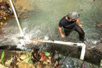 Inspección de la fuente de agua en Canglón-Darién.