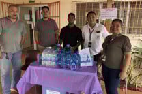 Personal administrativo del Centro Regional de Panamá Oeste realiza donación en la Colecta de agua.  