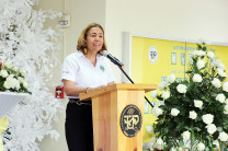 Esta casa de estudios superiores festeja con alegría el 44 aniversario de la FII, dijo la decana Ing. Delia García de Benítez.