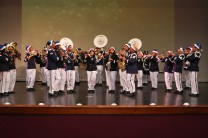 Presentación de banda de música del Instituto Fermín Naudeau.