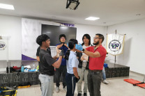 Personal de la brigada realizando procedimientos de inmovilización 