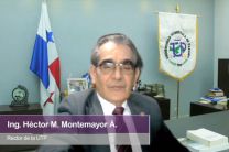 Rector de la UTP, Ing. Héctor M. Montemayor Á., da las palabras de clausura del evento.