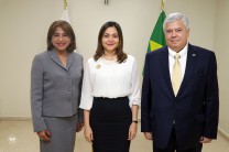 Dra. Ángela Laguna, Su Excelencia Janaina Tewaney Mencomo, S. E. Carlos Henrique Moojen de Abreu e Silva.