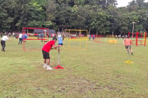 Actividad del Ecorally en las canchas del  Campus Central VLS.