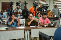 Cobertura periodística Periodistas y comunicadores de diversos medios nacionales se dieron cita en el Campus Central para dar cobertura al análisis técnico presentado por los especialistas de la UTP.