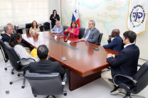 La Dra. Laguna durante sus discurso.