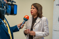 La rectora de la UTP, Dra. Ángela Laguna explicó que el convenio permite el respaldo académico de la UTP para la creación de 250 empleos.  