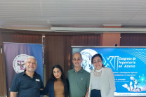 Dr. Gabriel Ascanio, Dr. Gerardo Ruiz y Dra. Nacarí Marín, con estudiante del Centro Regional de Azuero Jenniffer González, quien realizó movilidad saliente en la UNAM, México, entre enero y abril de 2023.