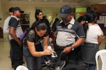 La Policía Nacional, presentó en el marco del lanzamiento de la Campaña de Prevención "Universidad Segura", una exhibición de su Unidad  Canina.