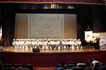 Estudiantes graduandos de ingeniería de la Facultad de Ingeniería Civil, en Ceremonia de Imposición de Cascos.