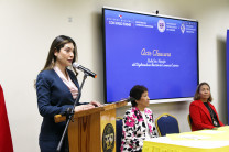 La Viceministra de Comercio Exterior, S. E. Astrid Ábrego González.