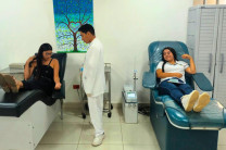 La actividad tuvo como objetivo fomentar la cultura de la donación voluntaria y altruista de sangre.