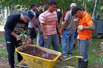 Se donaron plantones de especies nativas y frutales.