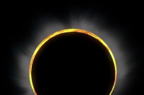 Representación digital del Eclipse desde Penonomé.