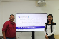 Estudiante Adys Magallón y el Mgtr. Miguel López S, profesor asesor 