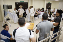 Como parte de la bienvenida se realizó una presentación folclórica con el conjunto típico "Sentimientos de mi Tierra". 