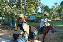 Los caballos fueron de gran utilidad para llegar a lugares de difícil acceso durante la gira de trabajo realizada por los investigadores del CINEMI.