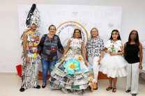 Los diseños fueron creados con material reciclado e inspirados en obras literarias fueron creación 