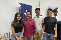 Asistieron los estudiantes Anthony Yañez, presidente; Carla Brugiati, vicepresidenta; y Gustavo Batista, vocal de la agrupación DOBRO STG UTP.